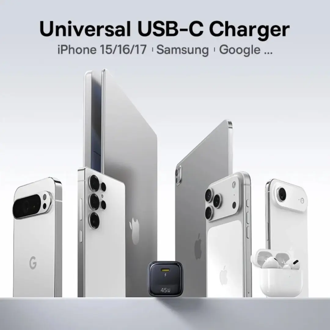 Baseus EnerFill FN22 GaN6 USB-C Snellader 45W - Zwart - afbeelding 2 van 6