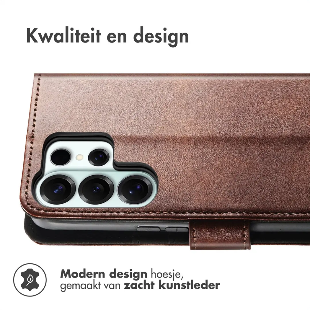 imoshion Luxe Bookcase Hoesje - Samsung Galaxy S26 Ultra - Donkerbruin - afbeelding 4 van 6