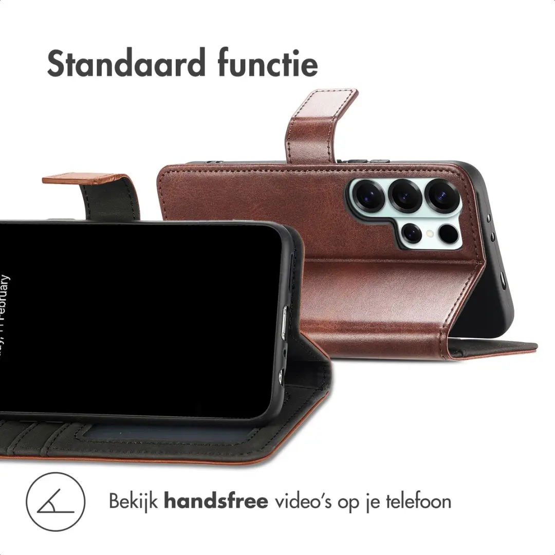 imoshion Luxe Bookcase Hoesje - Samsung Galaxy S26 Ultra - Donkerbruin - afbeelding 3 van 6