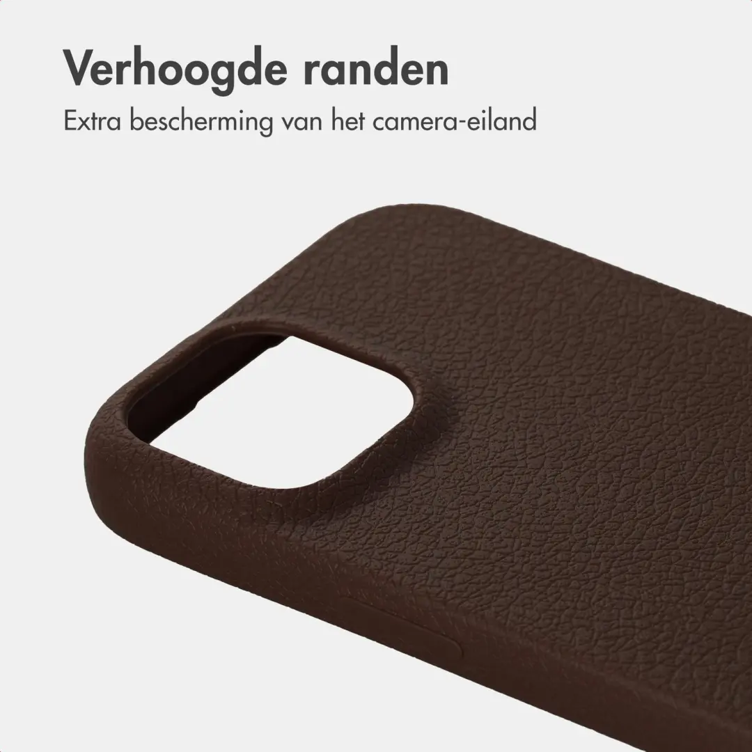 Imoshion Texture Backcover iPhone 15 - Donkerbruin - afbeelding 6 van 6