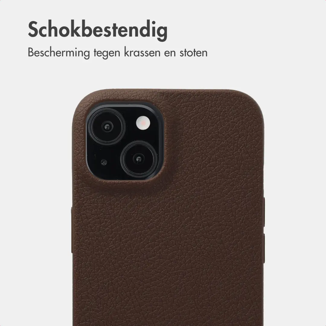 Imoshion Texture Backcover iPhone 15 - Donkerbruin - afbeelding 4 van 6