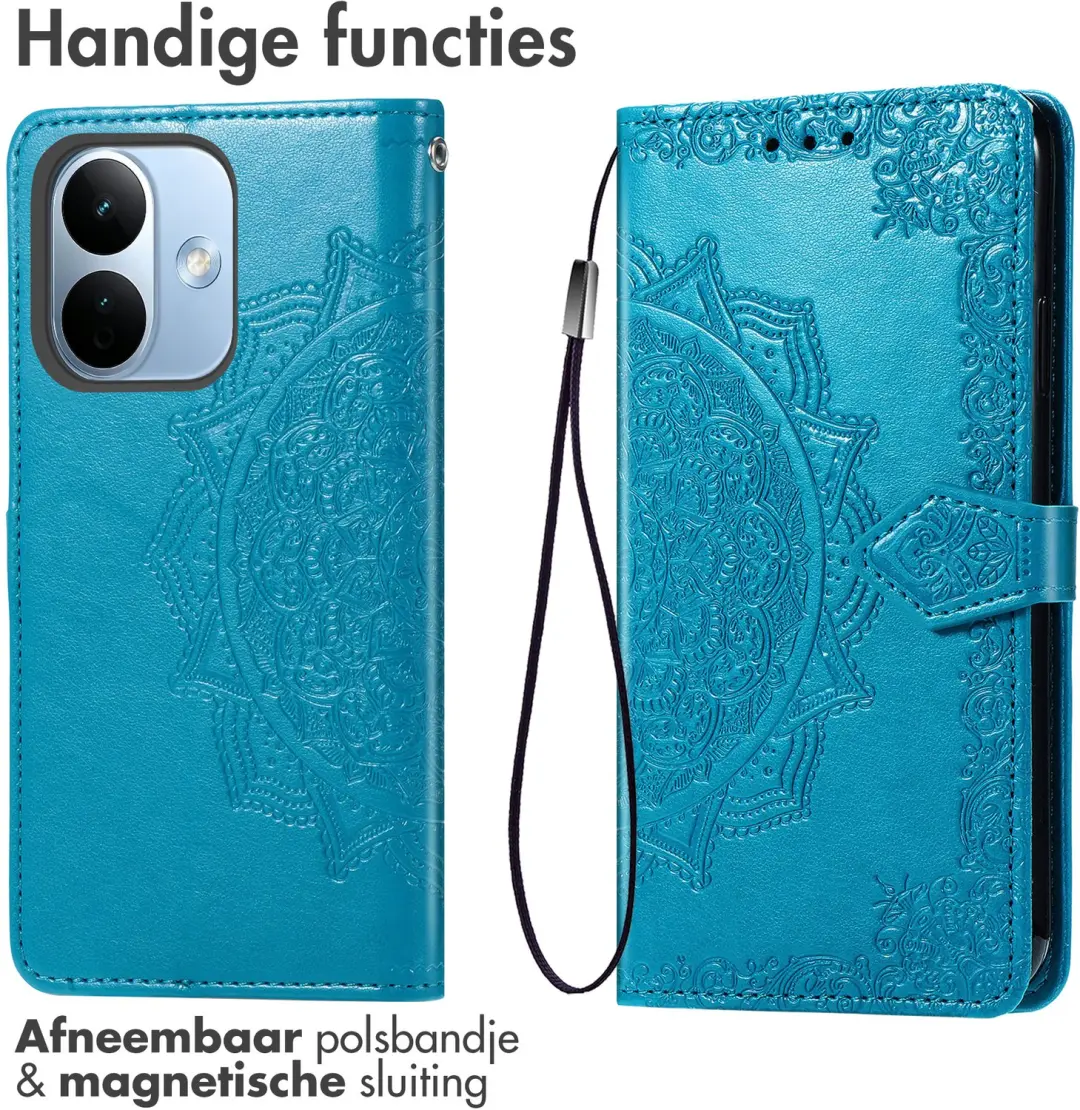 imoshion Mandala Bookcase Hoesje Xiaomi Redmi Note 17 Pro - Turquoise - afbeelding 2 van 4
