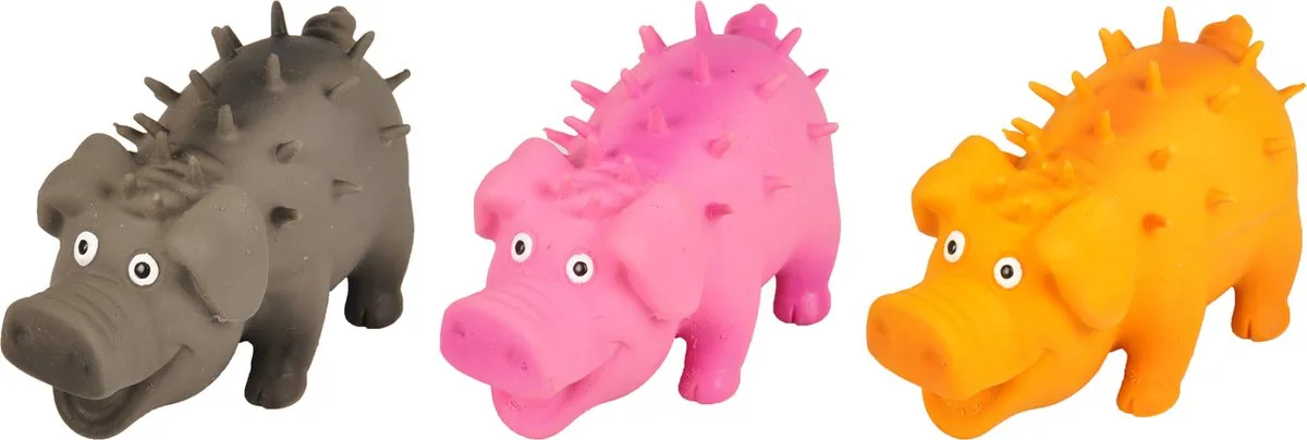 Flamingo Hondenspeelgoed Latex Varken met Stekels