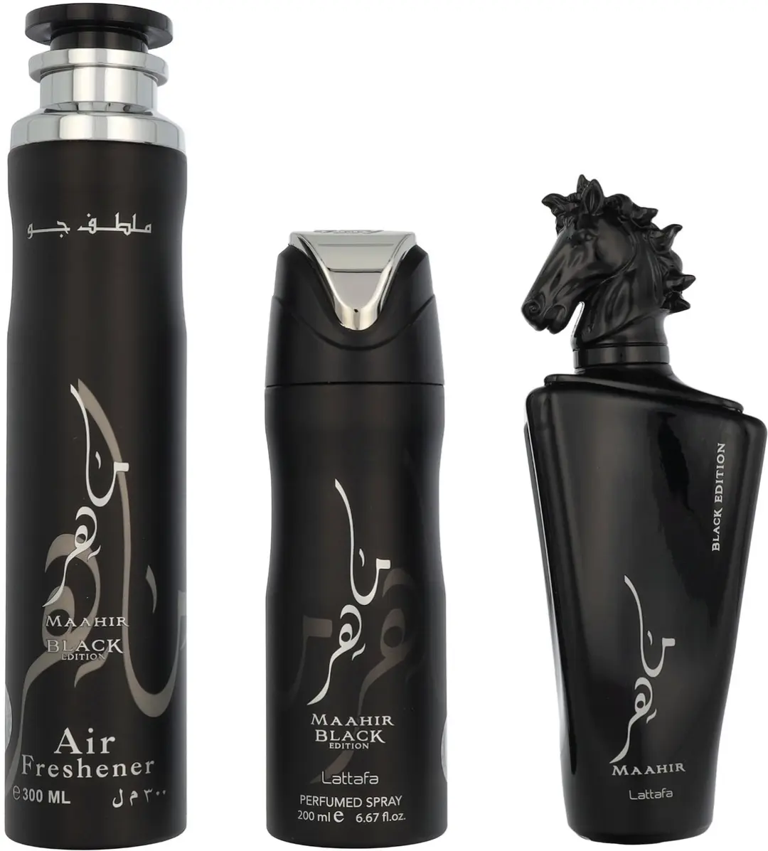 Lattafa Maahir Black Edition Giftset - 600ml - afbeelding 2 van 2