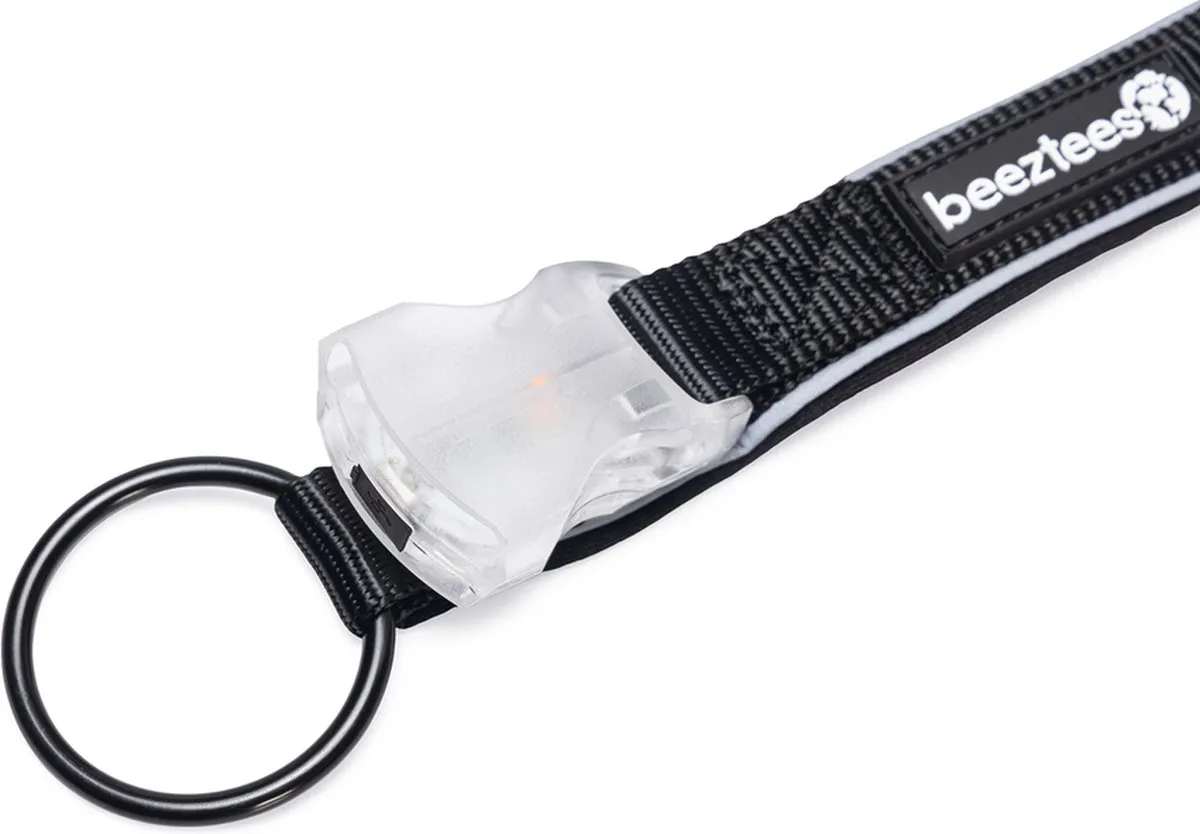 Beeztees Parinca Hondenhalsband LED - Zwart - 30-35x2cm
