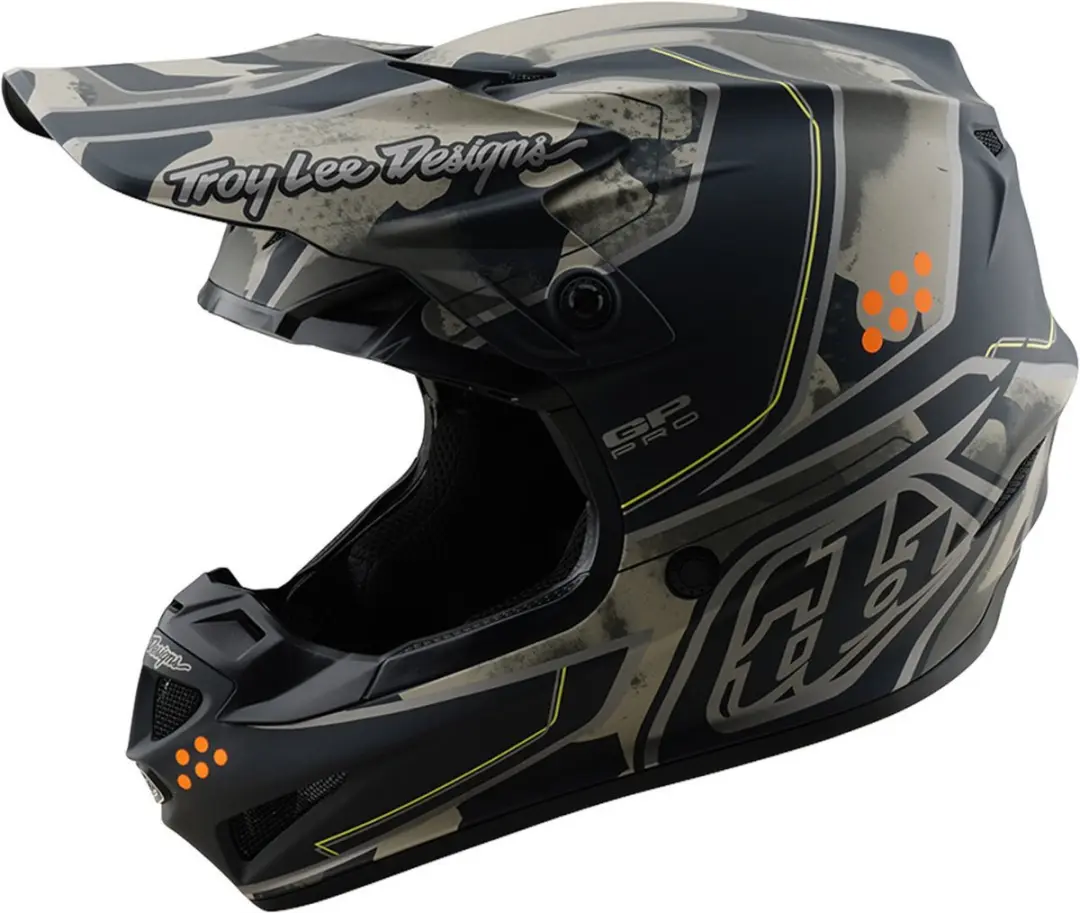 Troy Lee Designs GP Pro MIPS Trooper Zwart Grijs Groen Crosshelm