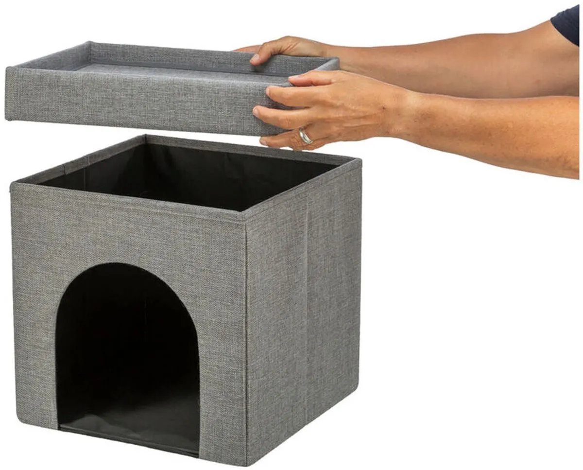 Trixie Kattenmand Kimy Soft 2 Verdiepingen - Lichtgrijs - afbeelding 6 van 6