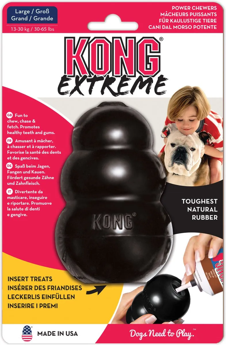 KONG Extreme Honden Speelgoed - Zwart L - 13 tot 30 kg