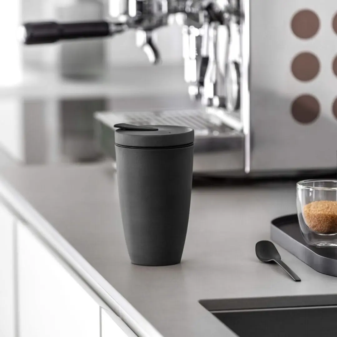 Villeroy & Boch Vervaardiging Rock Coffee To Go Mok 350ml - Zwart - afbeelding 5 van 6