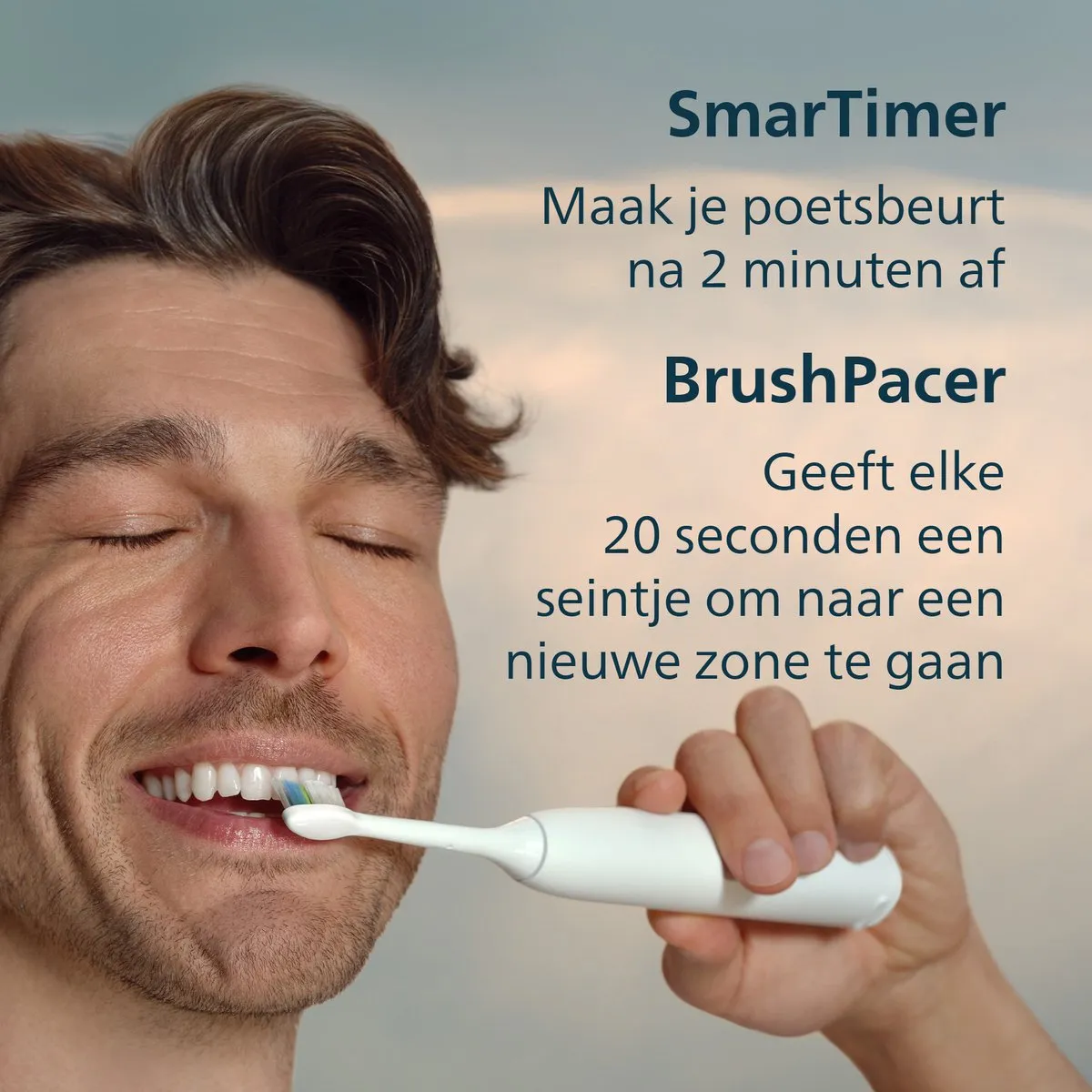 Philips Sonicare 5500 HX7119/01 Elektrische Tandenborstel - Wit & Blauw - 2 Stuks