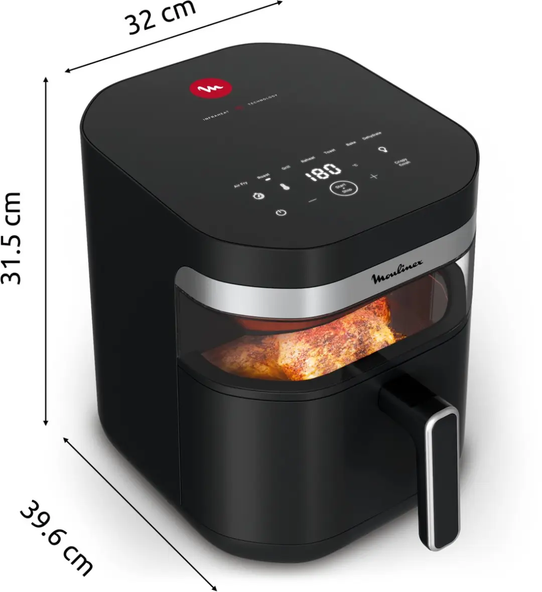 Moulinex Easy Fry Infrared EZ8328 Heteluchtfriteuse 7L - 2180W - Zwart - afbeelding 2 van 2