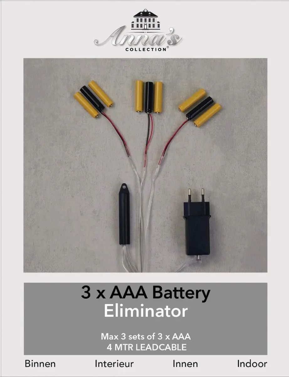 Anna's Collection AAA Batterijvervanger - 3 Aansluitingen - afbeelding 4 van 5