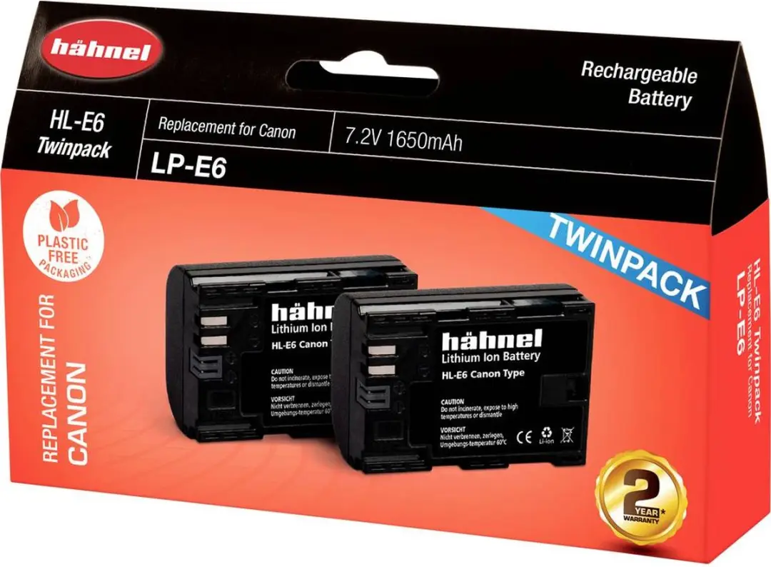 Hähnel HL-E6 Canon Accu - 2 Stuks - afbeelding 3 van 5