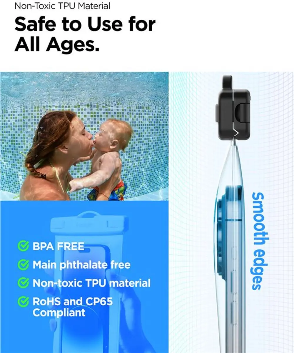 Spigen Aqua Shield A601 Waterdichte Hoes - Wit - afbeelding 3 van 6