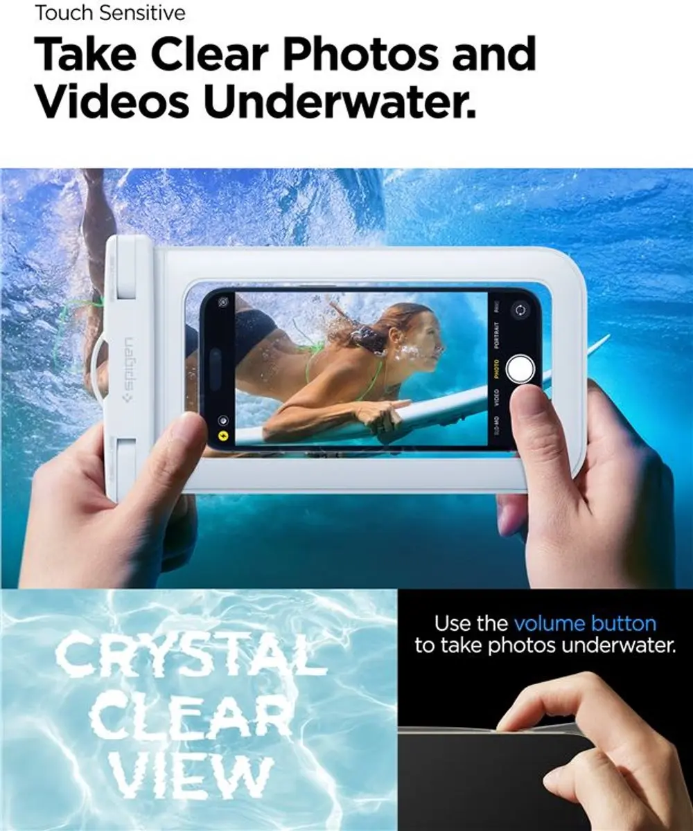 Spigen Aqua Shield A601 Waterdichte Hoes - Wit - afbeelding 6 van 6