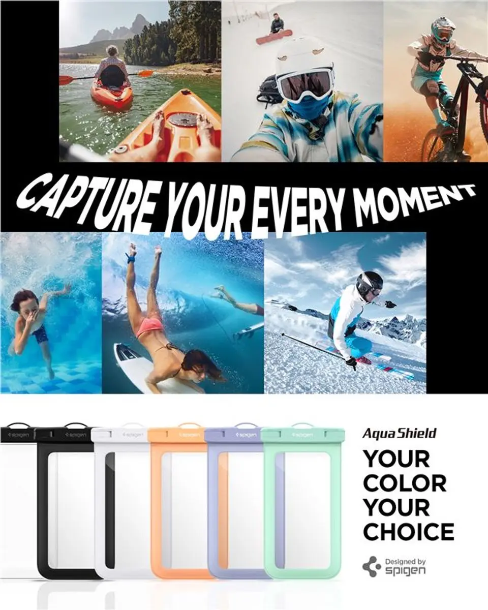 Spigen Aqua Shield A601 Waterdichte Hoes - Wit - afbeelding 2 van 6