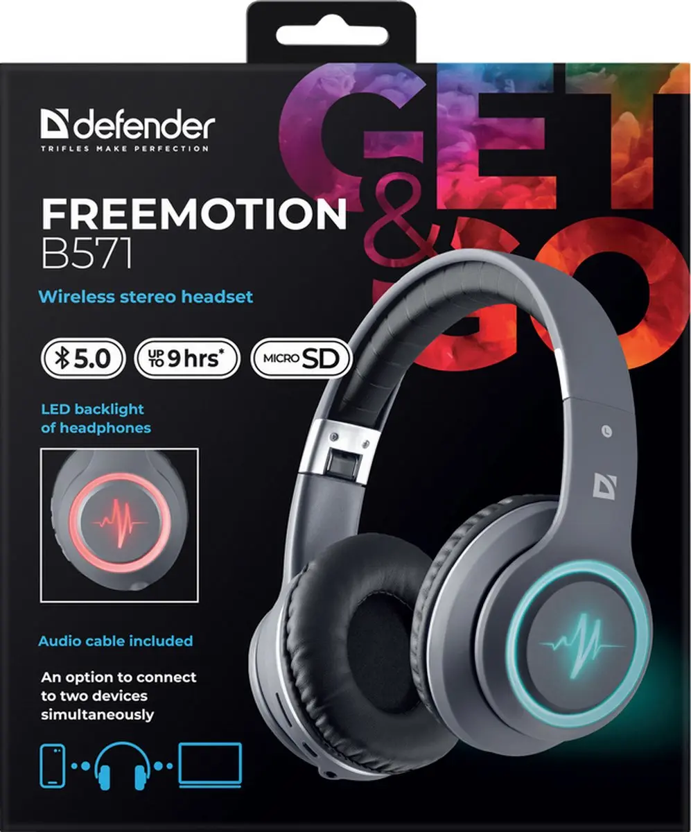Defender Freemotion B571 Hoofdtelefoon - Grijs - afbeelding 5 van 6