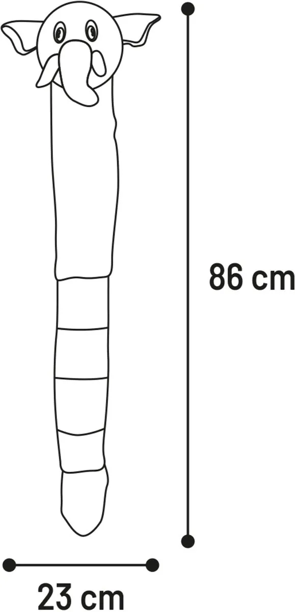Flamingo Hida Olifant Hondenknuffel - Grijs 86cm