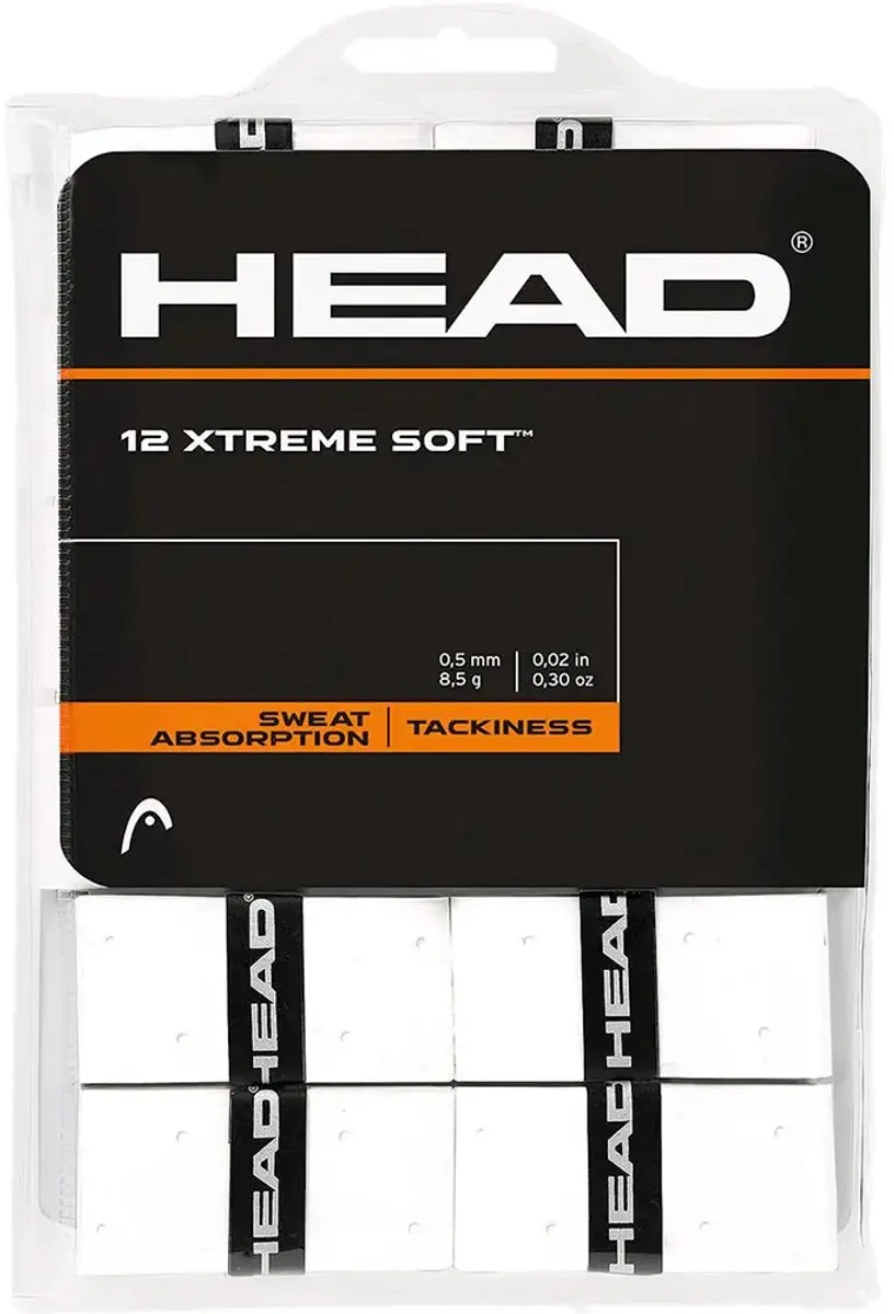 Head Xtreme Soft Overgrips 12 Stuks - Wit - afbeelding 2 van 2