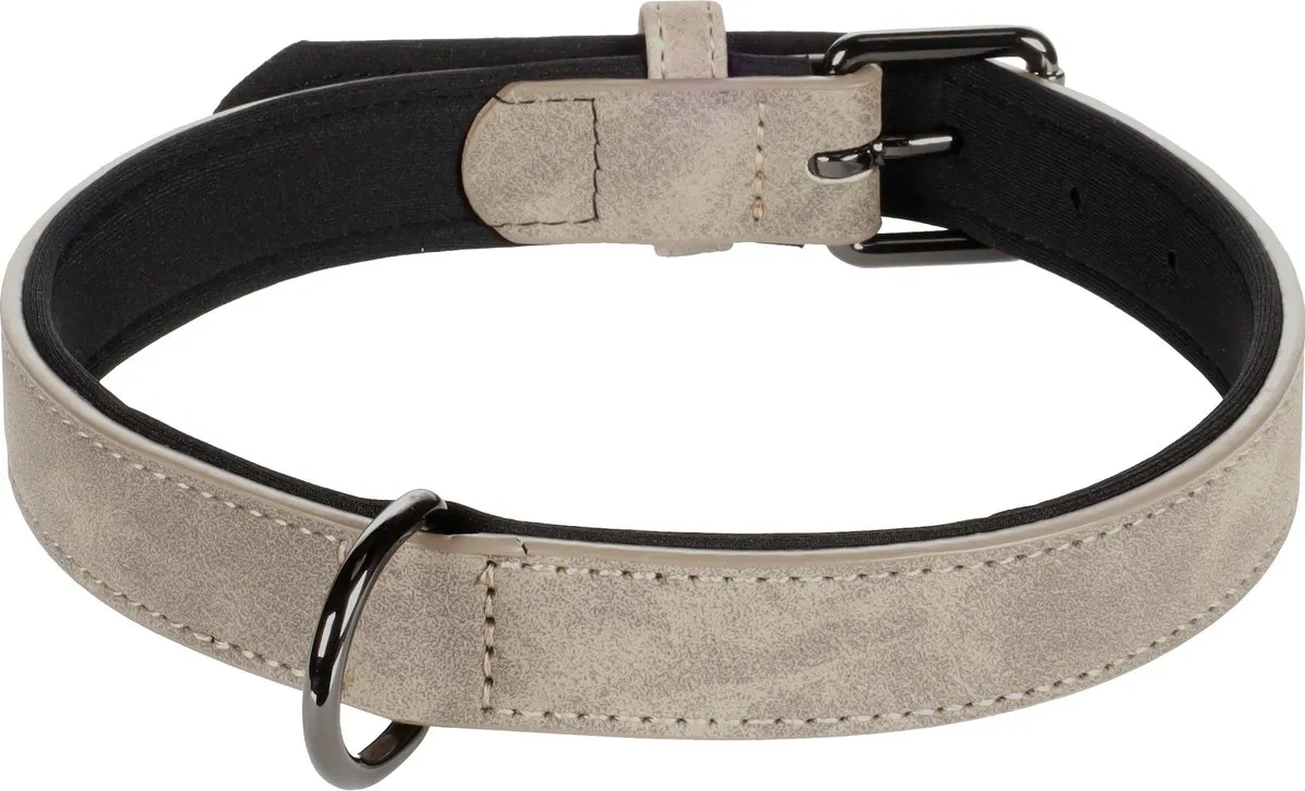 Flamingo Delu Halsband Honden - Taupe L 42-52cm
