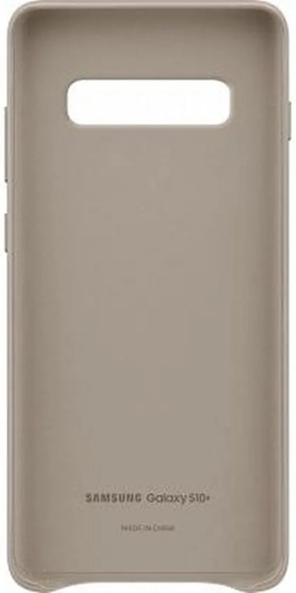 Samsung Lederen Cover S10+ - Grijs