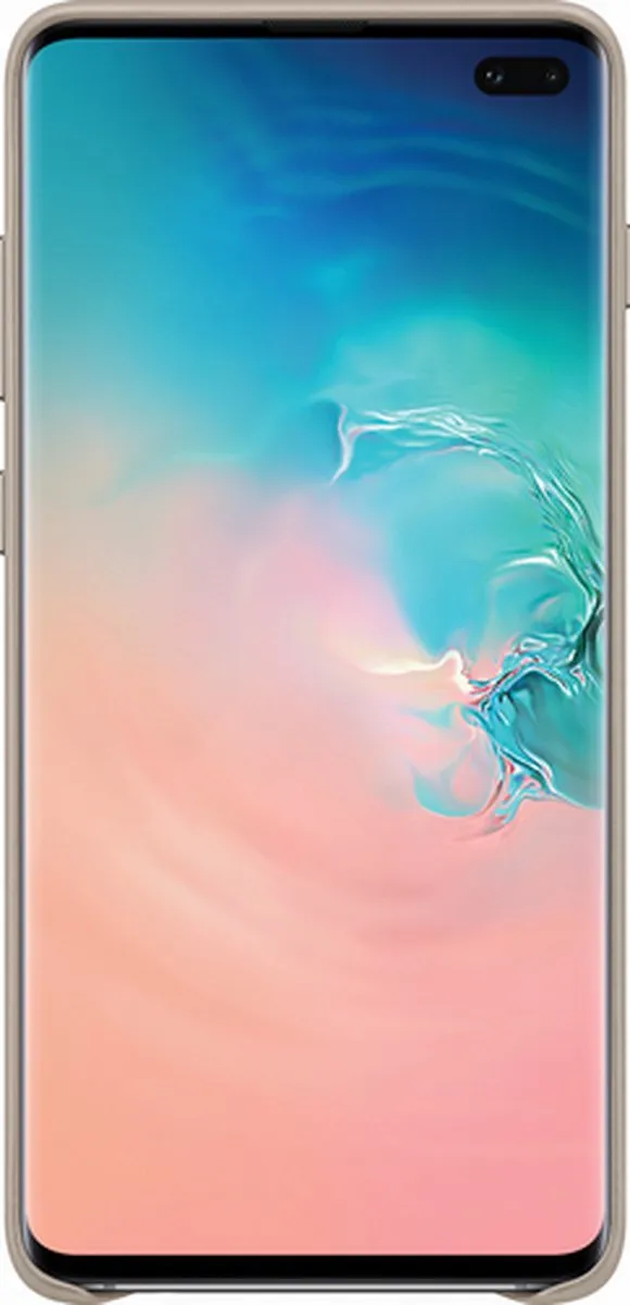 Samsung Lederen Cover S10+ - Grijs
