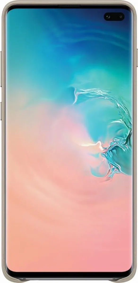Samsung Lederen Cover S10+ - Grijs