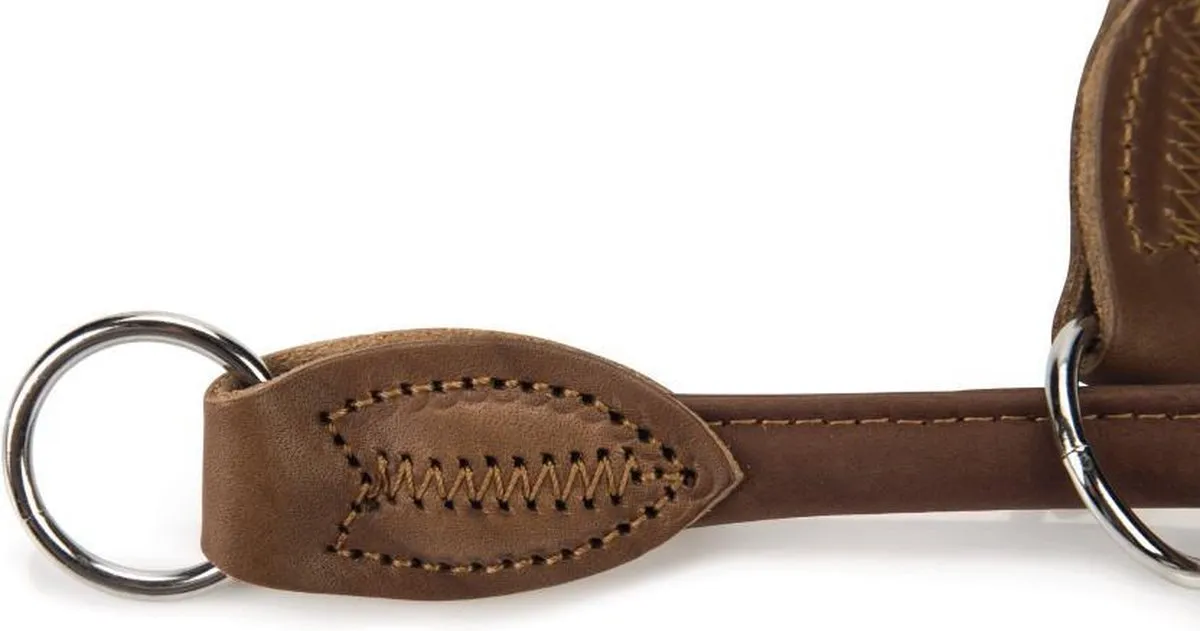 Beeztees Leren Wurgband Buffalo Bruin 45cm x 10mm