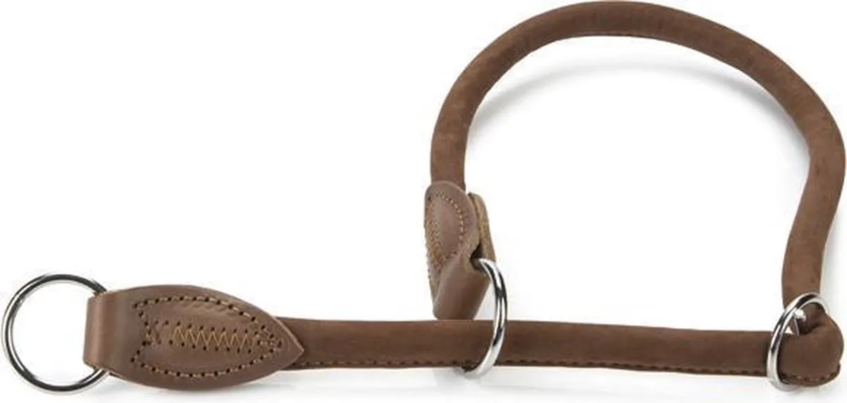 Beeztees Leren Wurgband Buffalo Bruin 45cm x 10mm