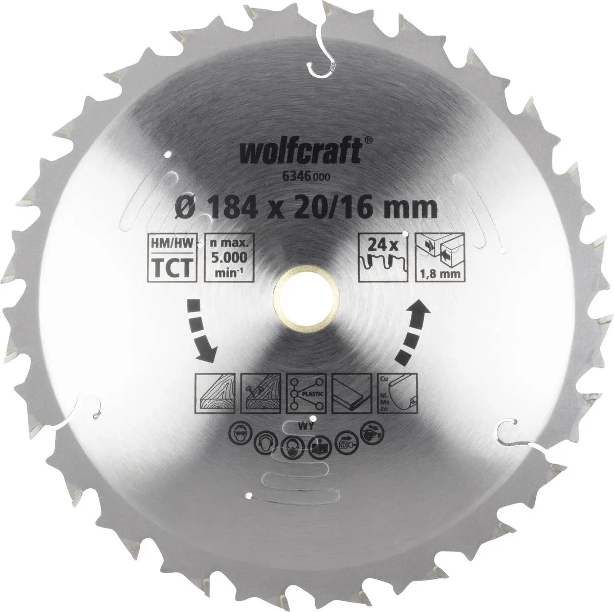 Wolfcraft Lila Cirkelzaagblad 184mm