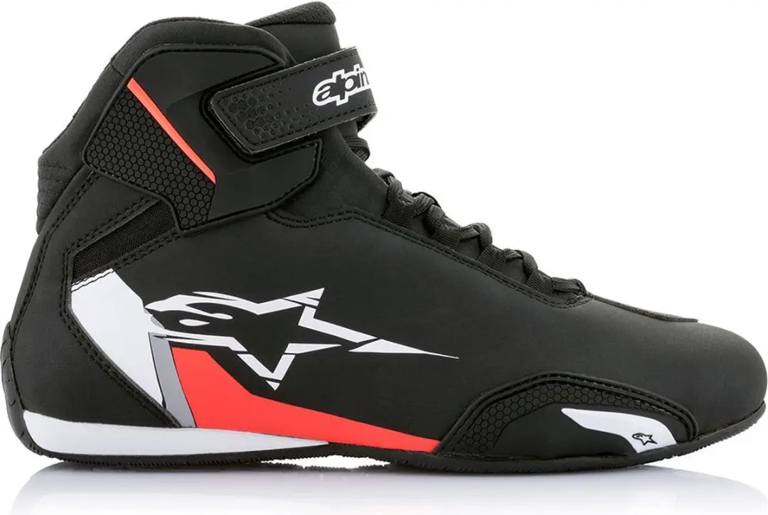 Alpinestars Sektor Motorschoenen 11 - Zwart/Wit/Rood - afbeelding 5 van 6