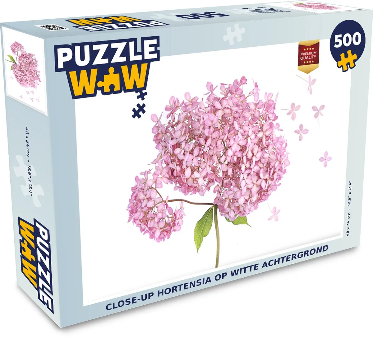 PuzzleWow Close-up Hortensia Legpuzzel 500 Stuks