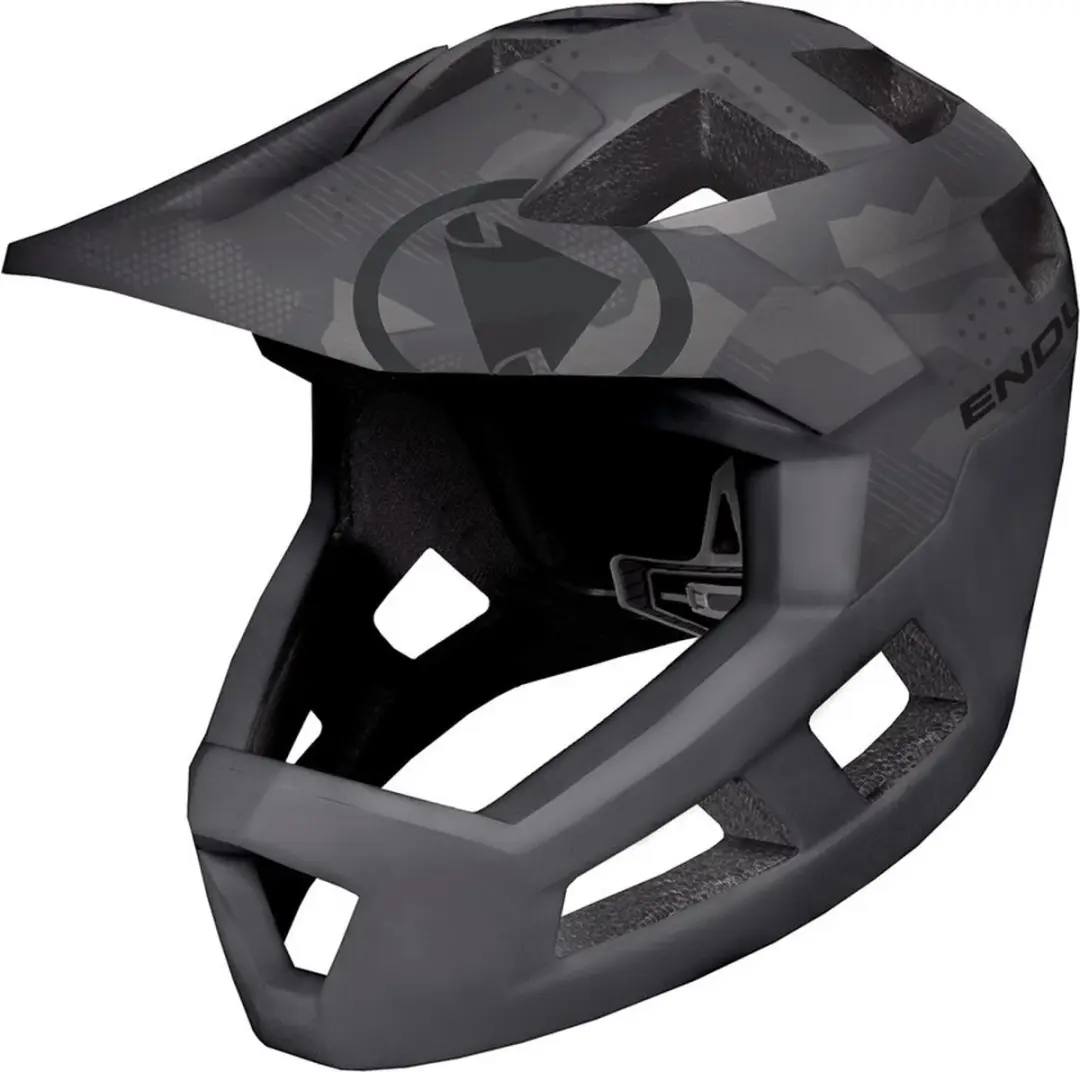 Endura Singletrack Downhillhelm Kinderen - Grey Camo - afbeelding 2 van 3