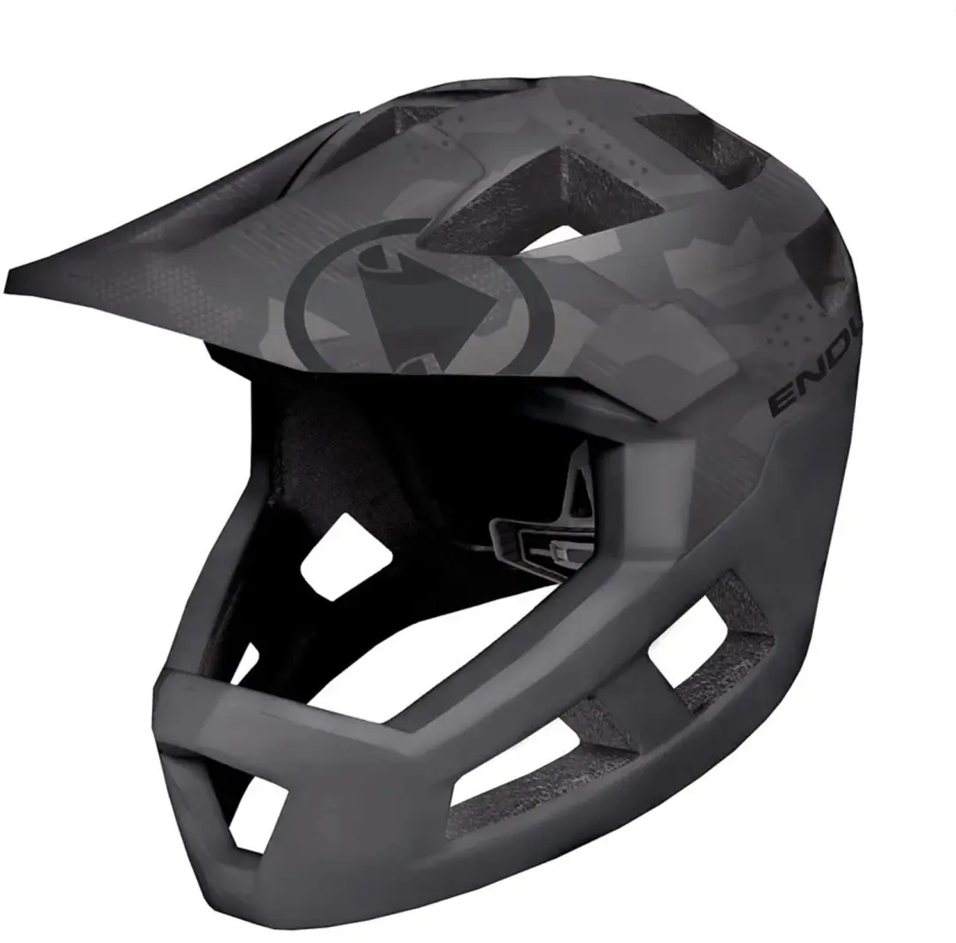 Endura Singletrack Downhillhelm Kinderen - Grey Camo - afbeelding 3 van 3