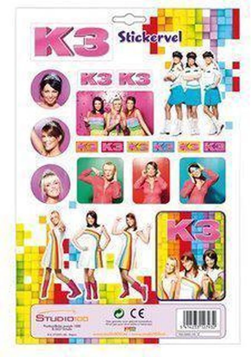 K3 Regenbooglijn Stickers