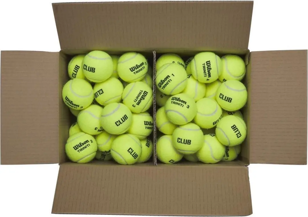 Wilson Tennisballen Triniti Club Drukloos - 72 Ballen Geel - afbeelding 2 van 3