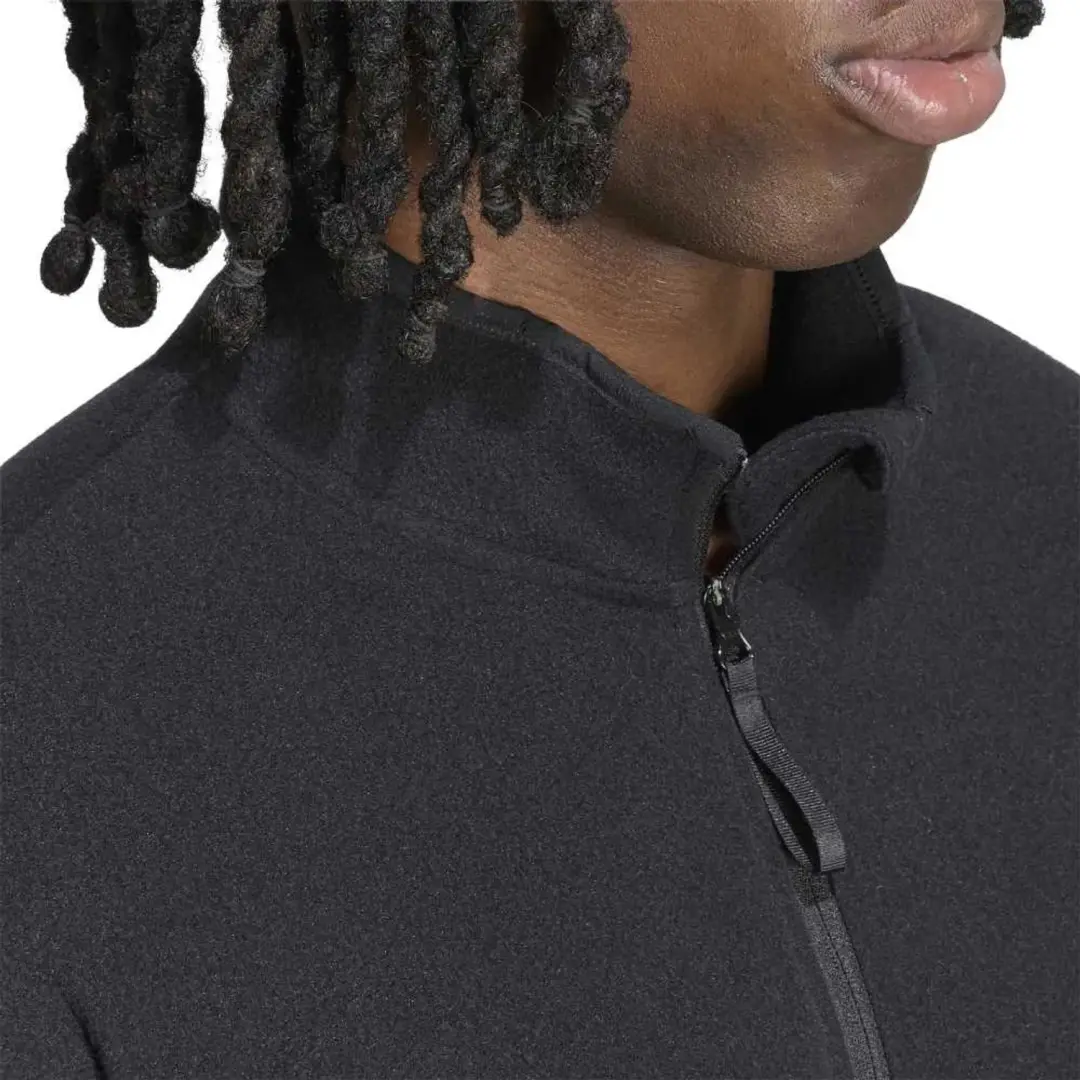 Adidas Adi365 Essentials Fleece Sweatshirt - Halve Rits - Zwart L - afbeelding 4 van 4