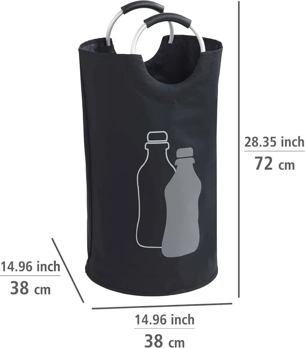 Wenko Flessenverzamelaar Jumbo 69L - Zwart - afbeelding 3 van 4