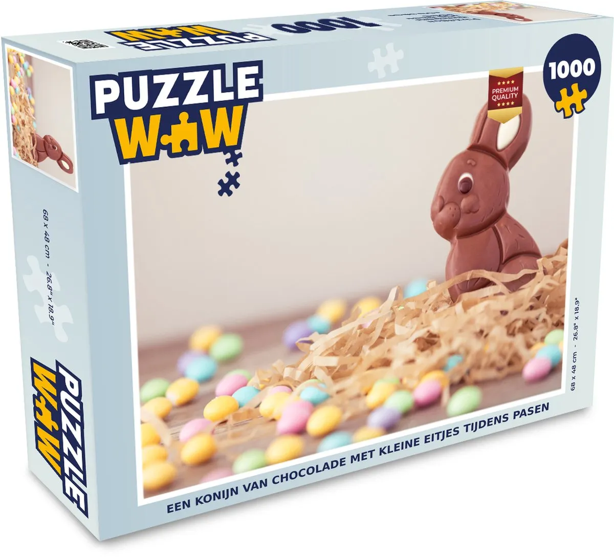 PuzzleWow Konijn van Chocolade Pasen Legpuzzel 1000 Stuks