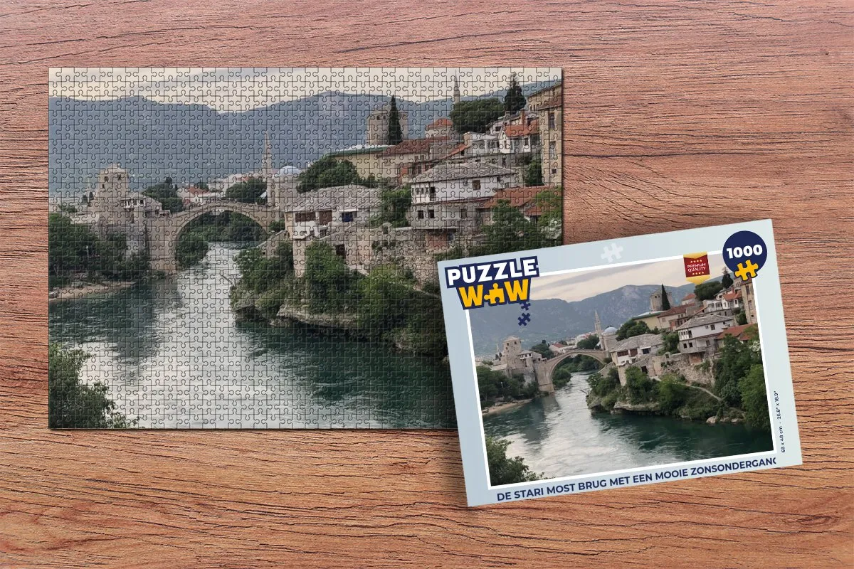 PuzzleWow Legpuzzel De Stari Most 1000 Stuks - Multicolor
