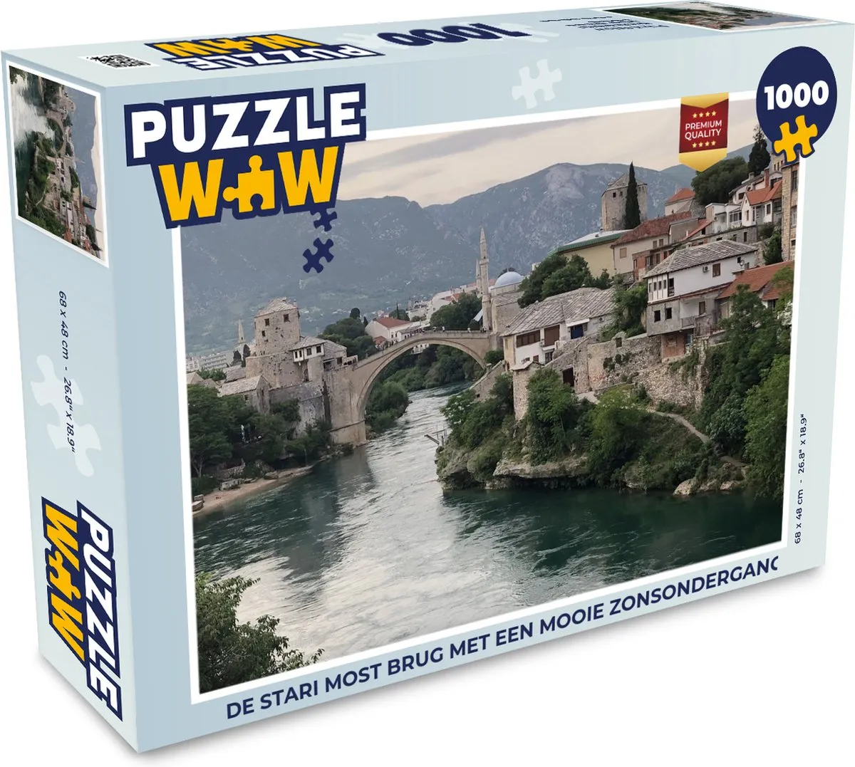 PuzzleWow Legpuzzel De Stari Most 1000 Stuks - Multicolor