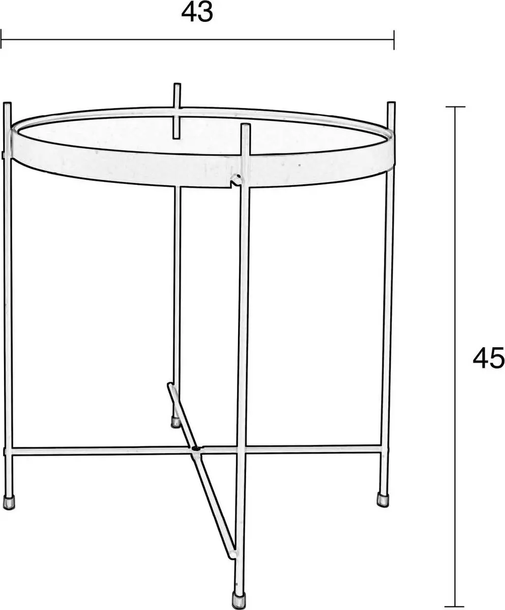 Zuiver Cupid Bijzettafel 43cm Wit - afbeelding 5 van 6