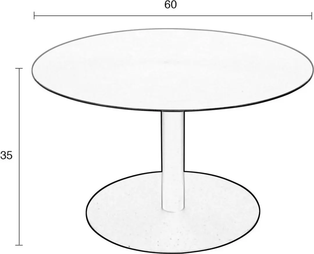 Zuiver Snow Salontafel 60x35cm Zilver - afbeelding 6 van 6