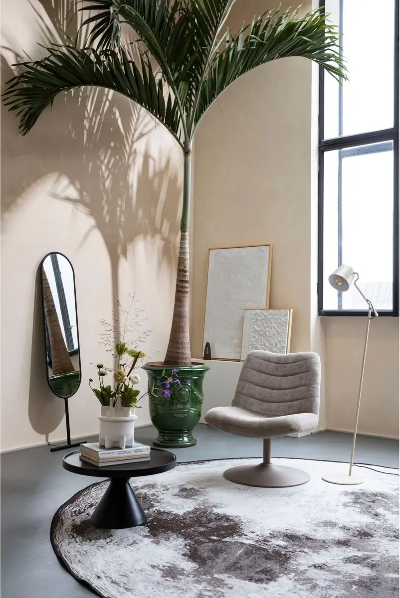 Zuiver Moon Vloerkleed 280cm Rond Grijs - afbeelding 4 van 6
