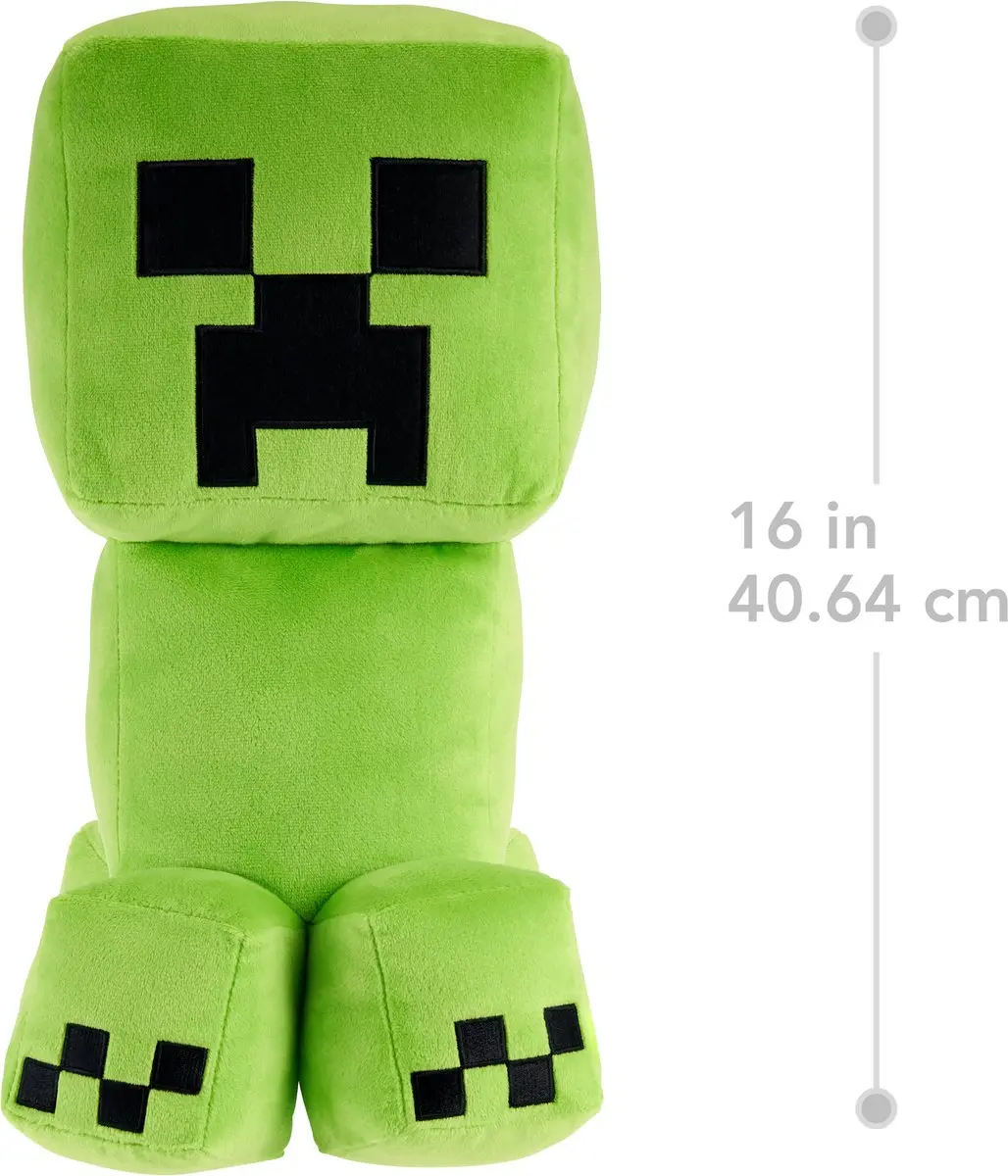 Minecraft Creeper Pluche 16 inch - Zwart/Groen - afbeelding 2 van 6