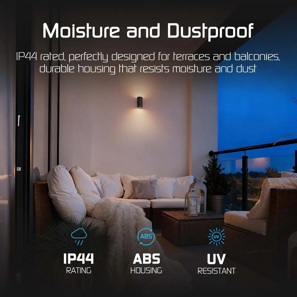 Ledvion USB Oplaadbare Wandlamp 4400mAh - Zwart