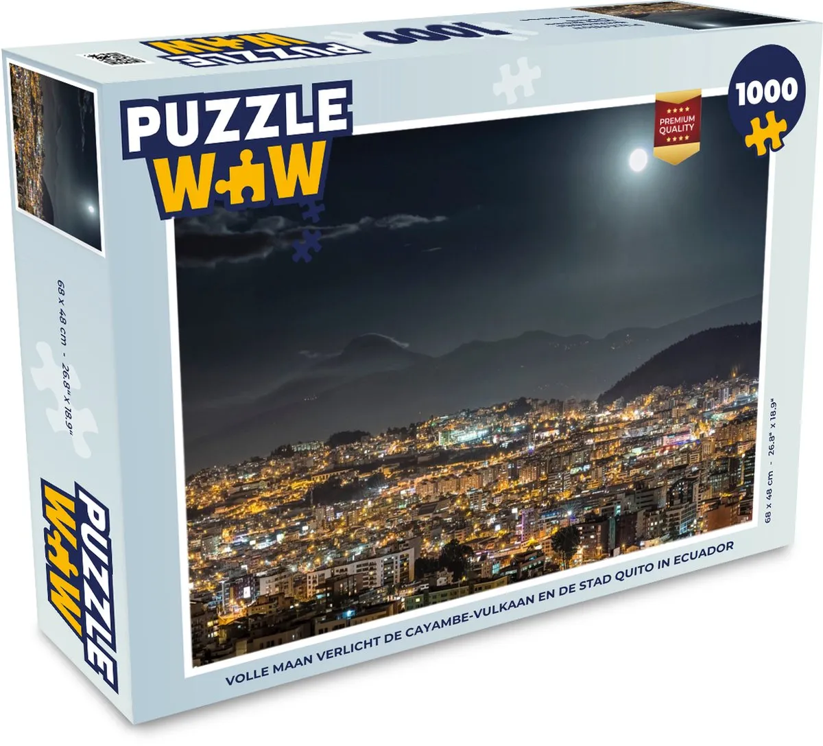PuzzleWow Legpuzzel Volle Maan Cayambe 1000 Stuks