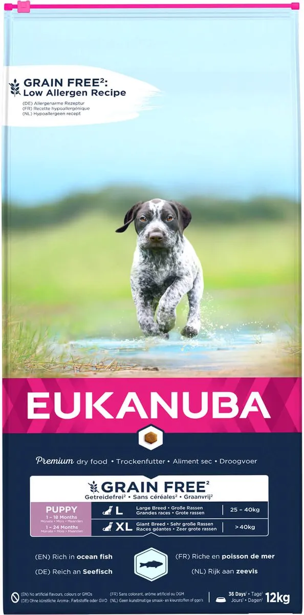 Eukanuba Grain Free Puppy Large Breed Zeevis - 3 kg