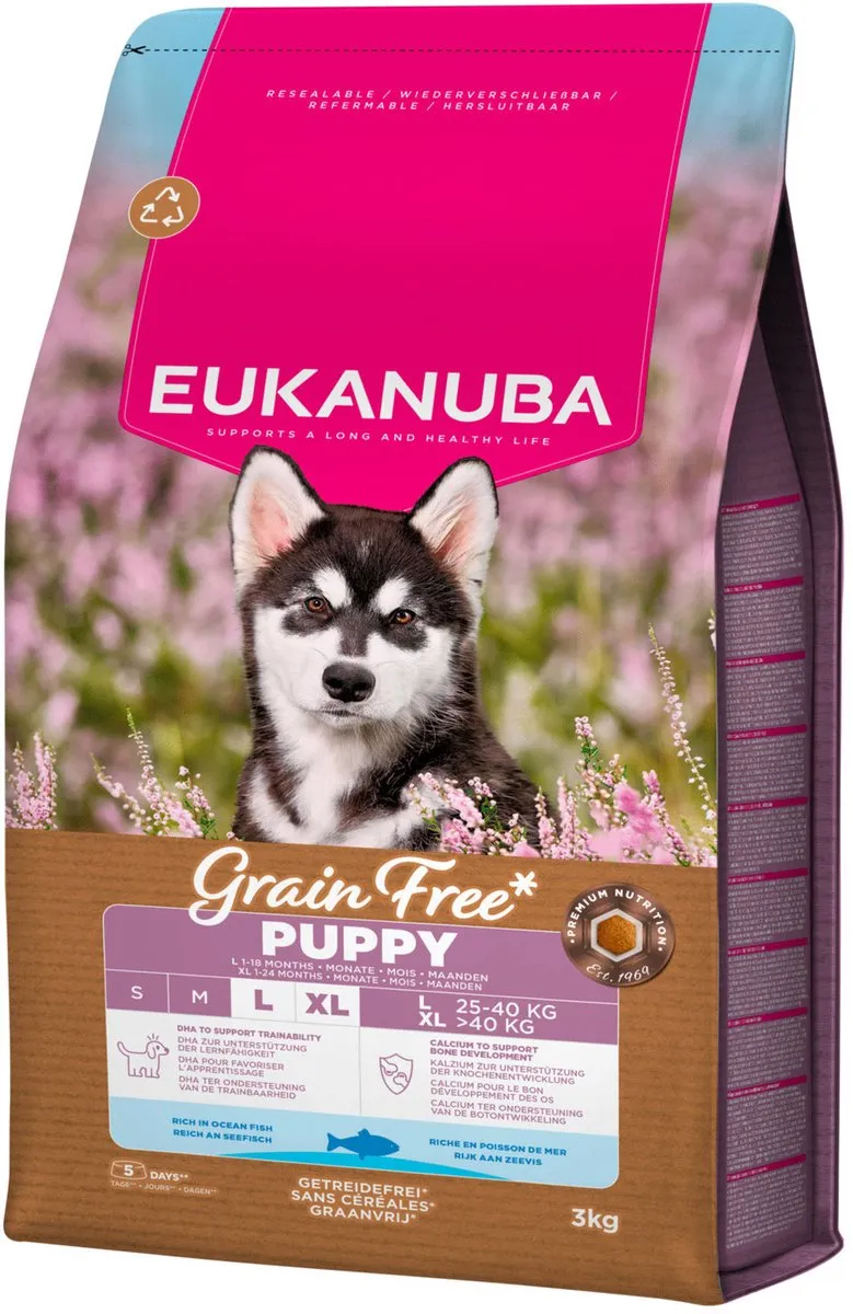Eukanuba Grain Free Puppy Large Breed Zeevis - 3 kg