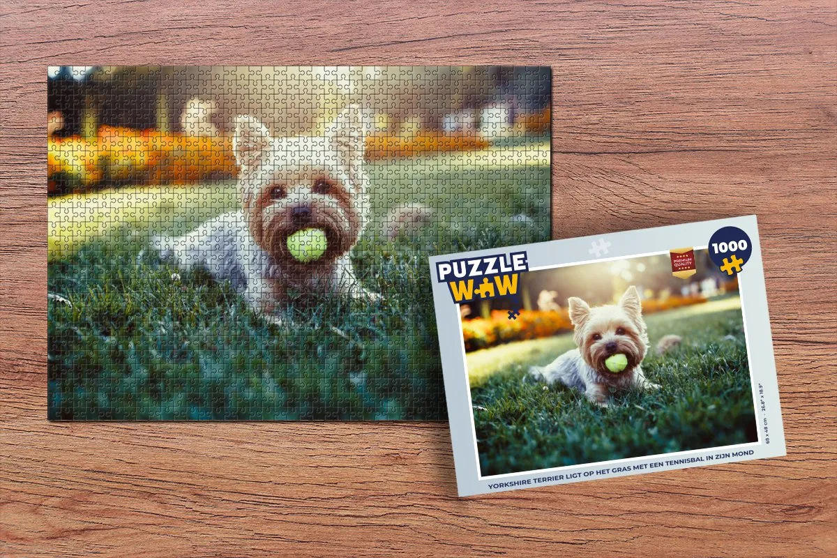 PuzzleWow Yorkshire Terrier Legpuzzel 1000 Stuks - Multicolor
